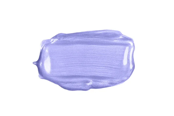 長方形の紫色または紫色の光沢のあるブラシストロークまたは白の背景にカットスミア。アクリル塗料やスムーズなサンプルを構成します。2022年の色とトレンディなバナー非常にperi — ストック写真