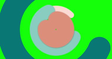 Renkli parlak soyut ekran yükleyici veya giriş veya çeviri için döngü hareketi tasarımı. 4k çözünürlüklü animasyon. Yeşil Ekran