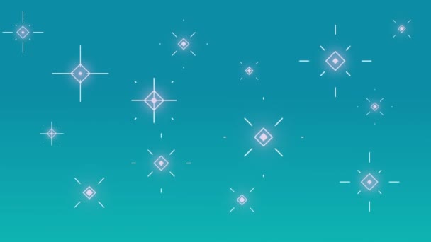 Fondo festivo o transición con estrellas brillantes. Animación mágica 4k. — Vídeos de Stock