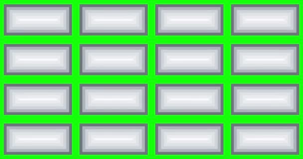 Square opener, loading animation, animated pattern or transition animation. Abstract moving squares animation for loader or closing transition for social media on green screen. — Vídeo de Stock