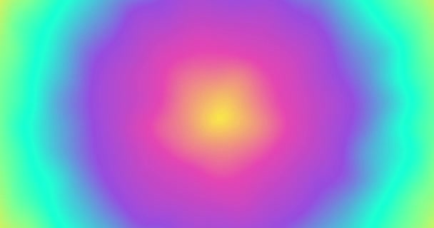抽象紫 ターコイズ ピンク 白を特徴とする液体スタイルの波を持つ放射状のタイ染料の色グラデーションの背景 シームレスループビデオアニメーション — ストック動画