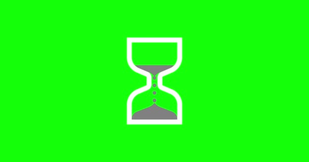 Hourglass Loading Cursor Animation Loop Animation Hourglass Loader Resolution Animation — Stock Video