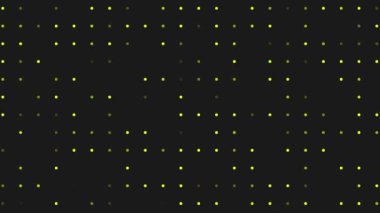 Sci-fi abstract full HD resolution animated background. Intro or transition with colorful dots that disappear and appear in random order on dark gray background.