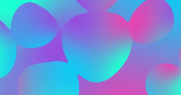Abstract Blue Pink Purple Animation Moving Orbs Futuristic Gradient Organic — Vídeos de Stock