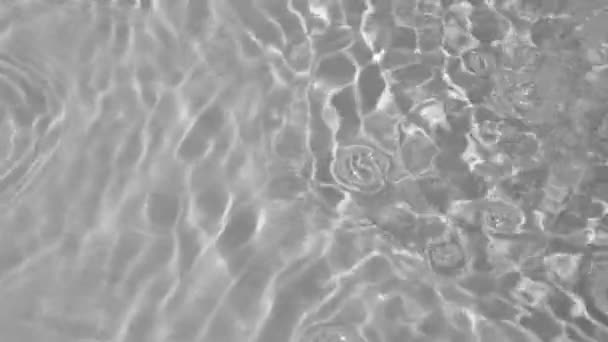 Transparent Clear Calm Water Surface Texture Waves Splashes Bubbles Trendy — Video