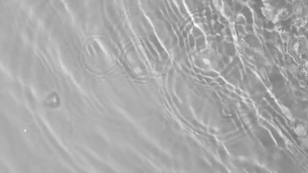 Transparent Clear Calm Water Surface Texture Waves Splashes Bubbles Trendy — Wideo stockowe