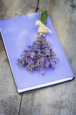 buket, lavanta ve günlüğü