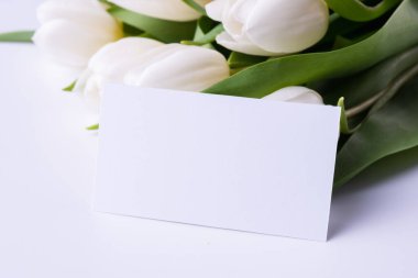 Mockup for greeting card or florist business card design