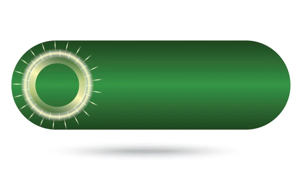 抽象の緑色のボタン — ストックベクタ