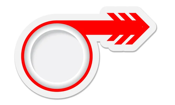 Objet rouge avec flèche — Image vectorielle