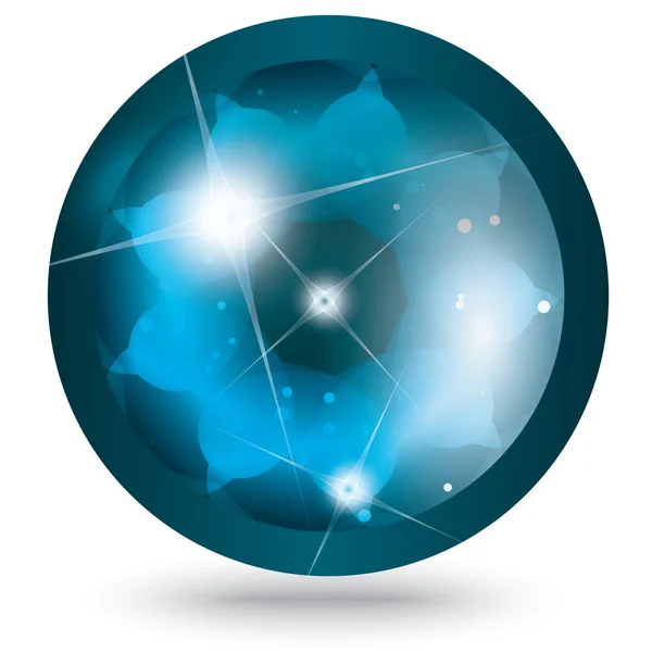 Abstract blue ball — Stock Vector
