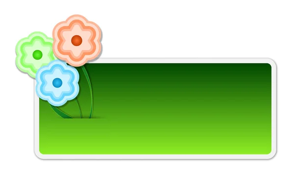 Text box with flowers — Stock Vector