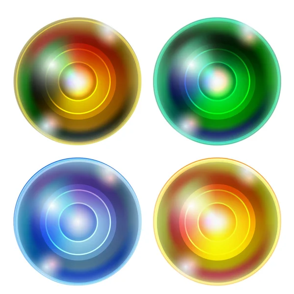 Four abstract ball — Stock Vector