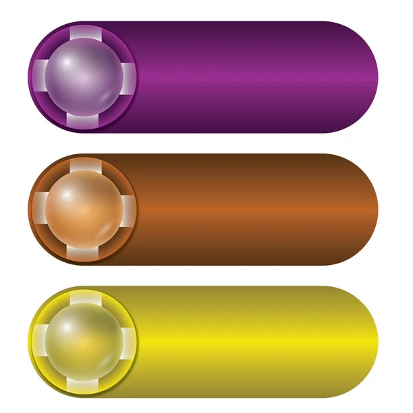 Trois boutons abstraits — Image vectorielle