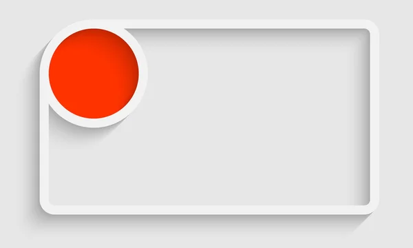 Tekstframe met rode cirkel — Stockvector
