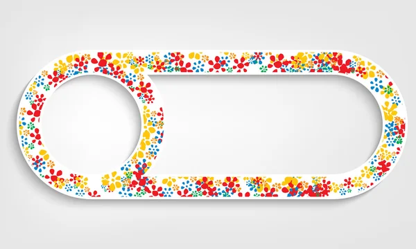 Marco floral para texto — Vector de stock