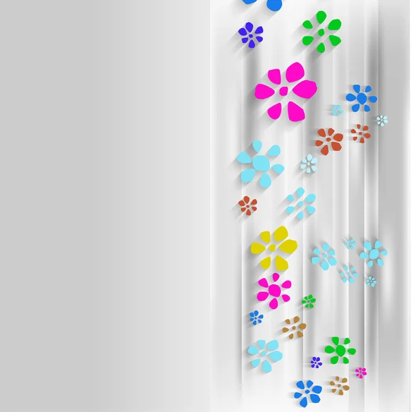 有花朵的抽象背景 — 图库矢量图片