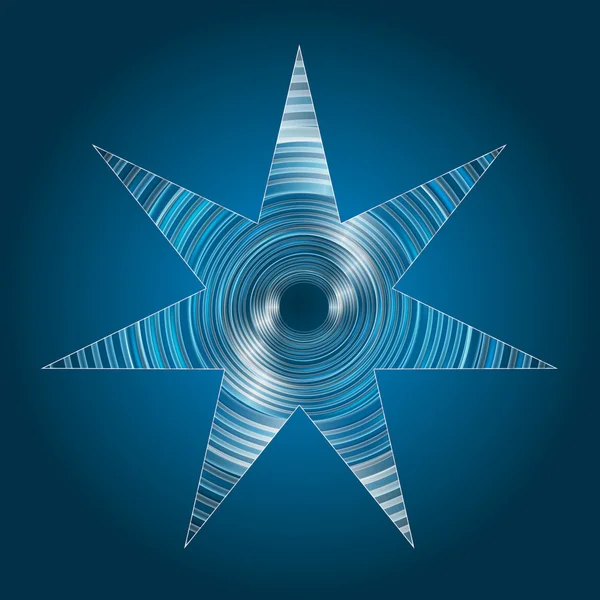 Abstract blue star — Stock Vector