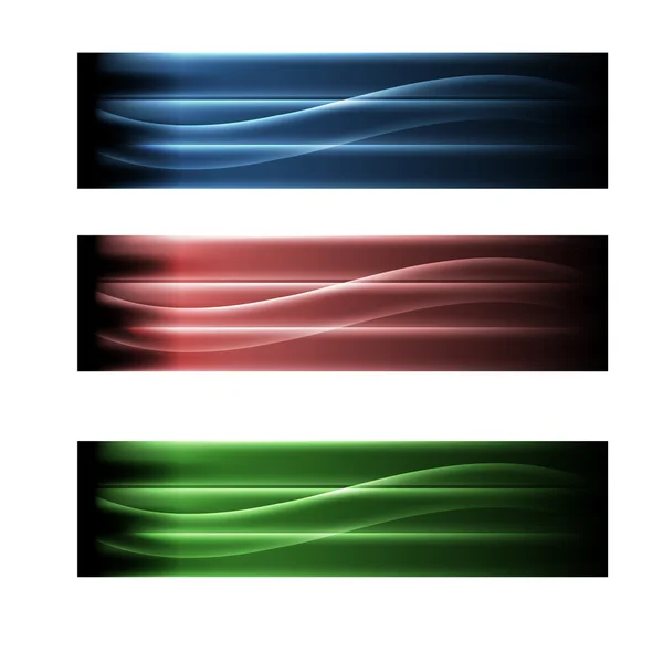 Drei abstrakte Banner — Stockvektor