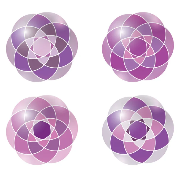 Quatre objets abstraits — Image vectorielle