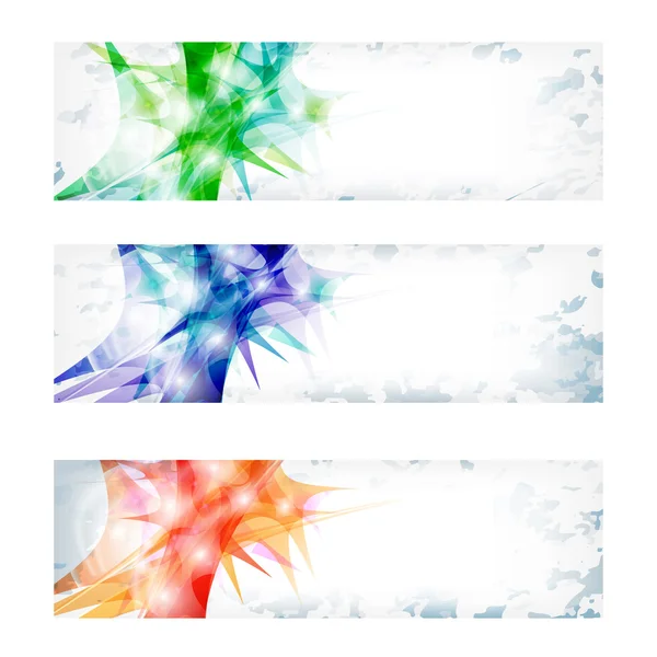 Three vector abstract banner — Stock Vector