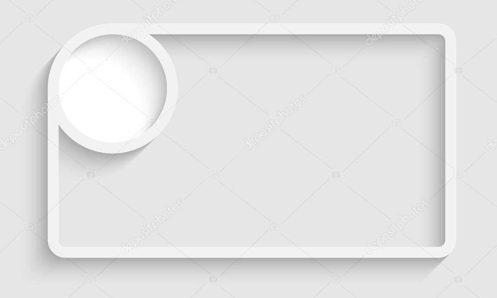 text frame with white circle