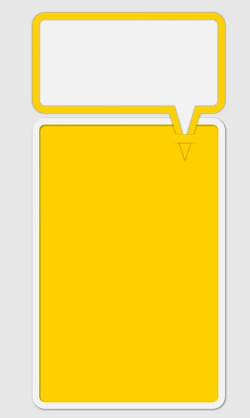 Dois quadro de texto amarelo — Vetor de Stock