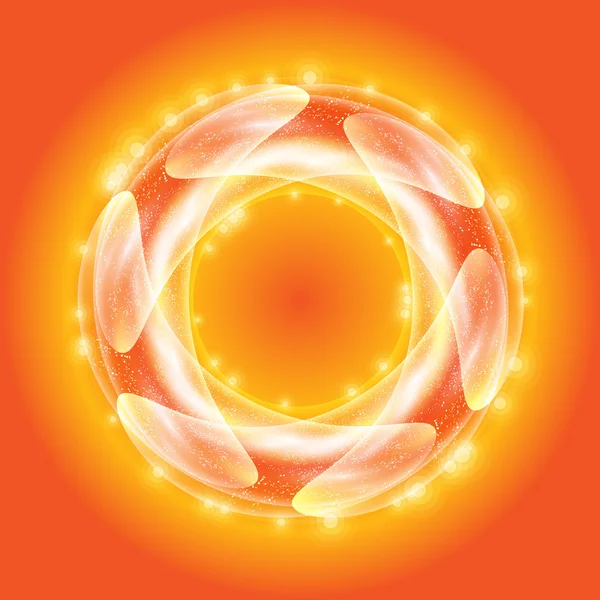 オレンジ色のベクトル円 — ストックベクタ