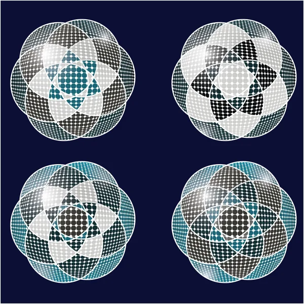 Quatre objets abstraits — Image vectorielle