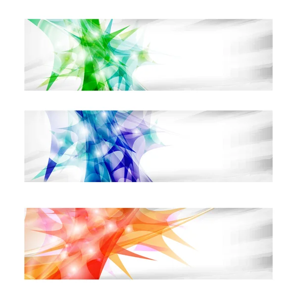 Three vector abstract banner — Stock Vector