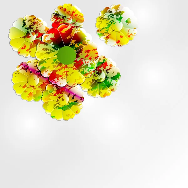 カラフルな抽象的な花の背景 — ストックベクタ