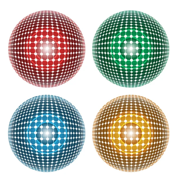 四个抽象球 — 图库矢量图片