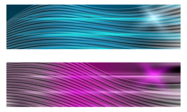 Two abstract vector banner — Stock Vector