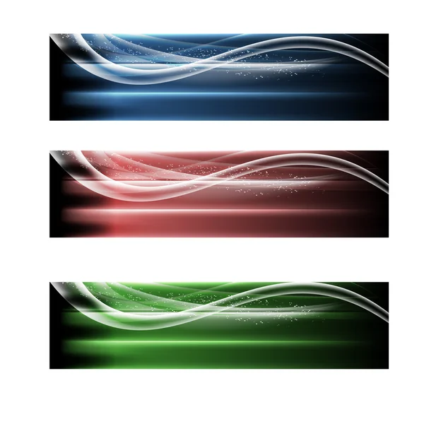 Three abstract banner — Stock Vector