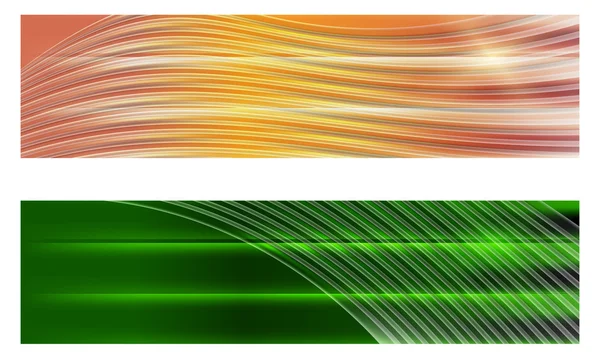 Two abstract vector banner — Stock Vector