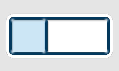 mavi çerçeve metin için