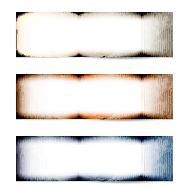 Establecer tres banner abstracto — Vector de stock