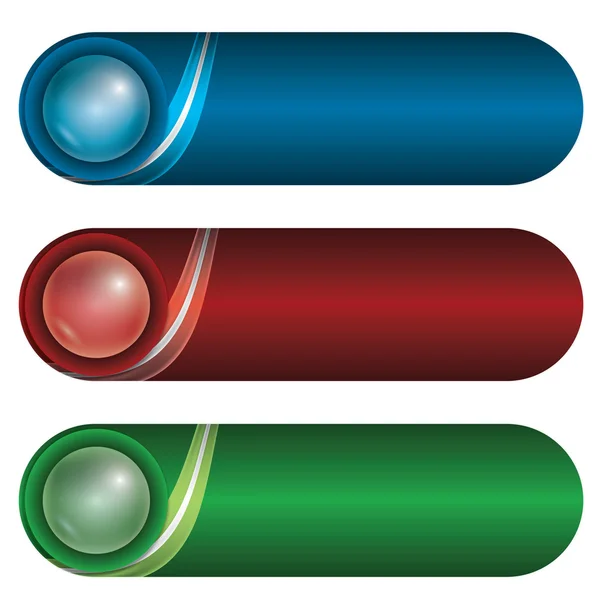Trois boutons vectoriels — Image vectorielle