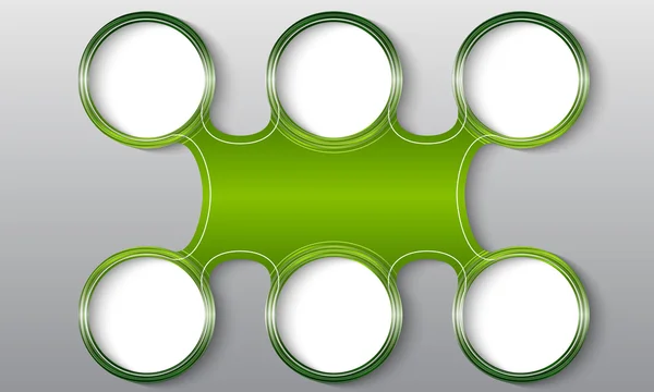 Vector verde objeto circular — Vector de stock