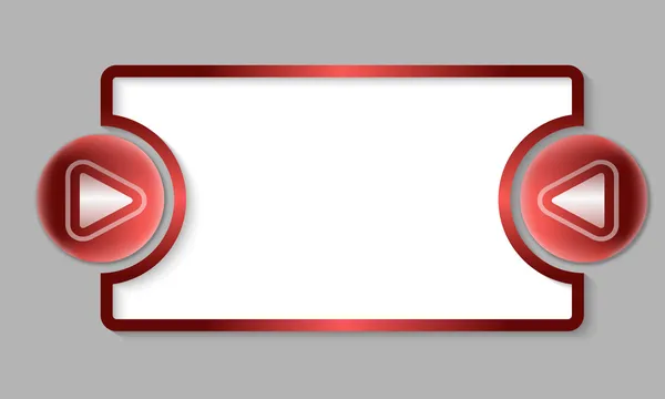 Červený rámeček s šipkou — Stockový vektor