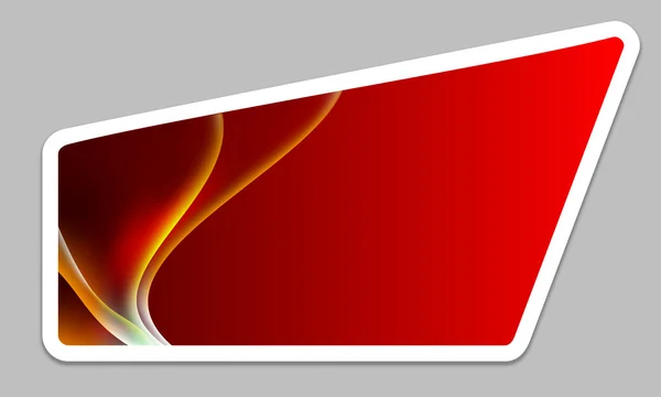 Boîte de texte rouge irrégulière — Image vectorielle