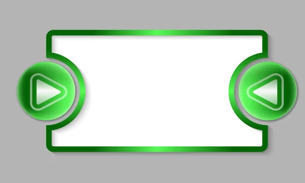 Zelený rámeček s šipkou — Stockový vektor