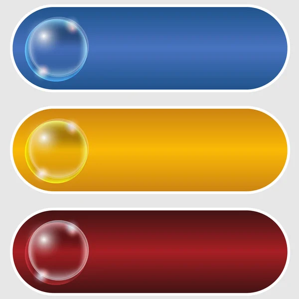 Set colored buttons — Stock Vector
