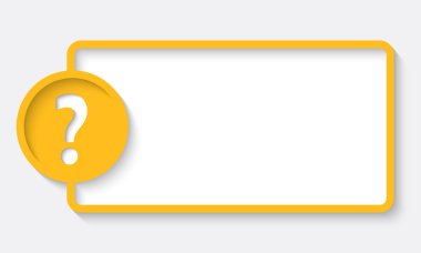 soru işareti ile soyut metin çerçevesi