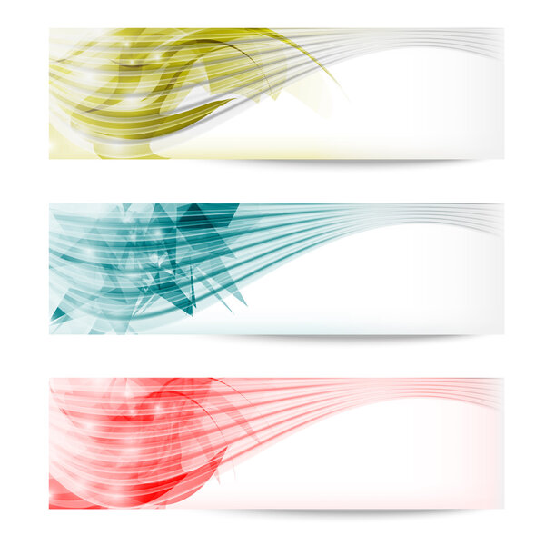 набор абстрактного баннера
