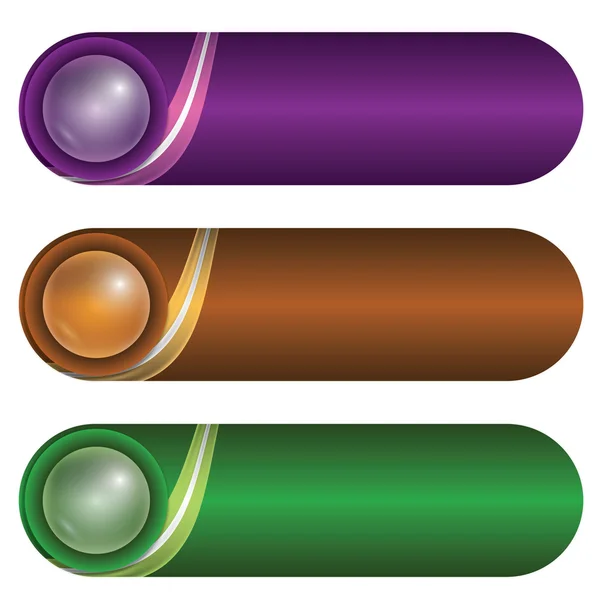 Trois boutons vectoriels — Image vectorielle