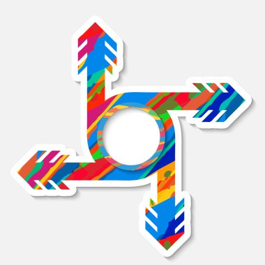 renkli dairesel nesneyle oklar