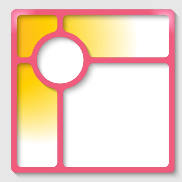 Cornici vettoriali rosa per qualsiasi testo — Vettoriale Stock