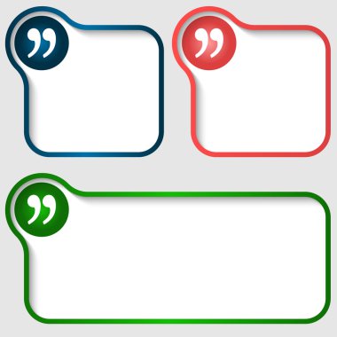 tırnak işareti vektör metin çerçevesiyle ayarla