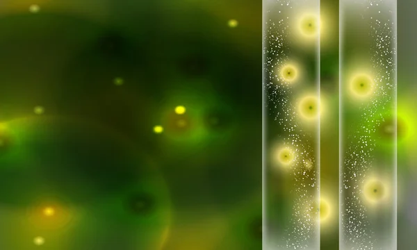 Grüner Hintergrund und Blasen — Stockvektor